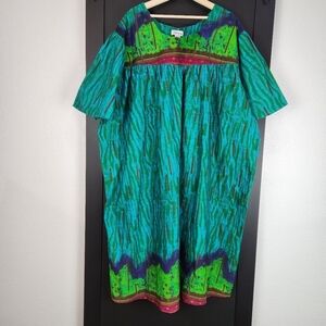 Capistrano Multi-colored Bohemian Cotton Muumuu Dress Size 5X